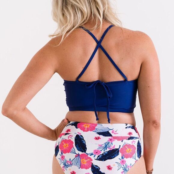 NWT 2XL Mid Rise Full Coverage Bikini Swim Bottom Wild Flower - Picture 8 of 15